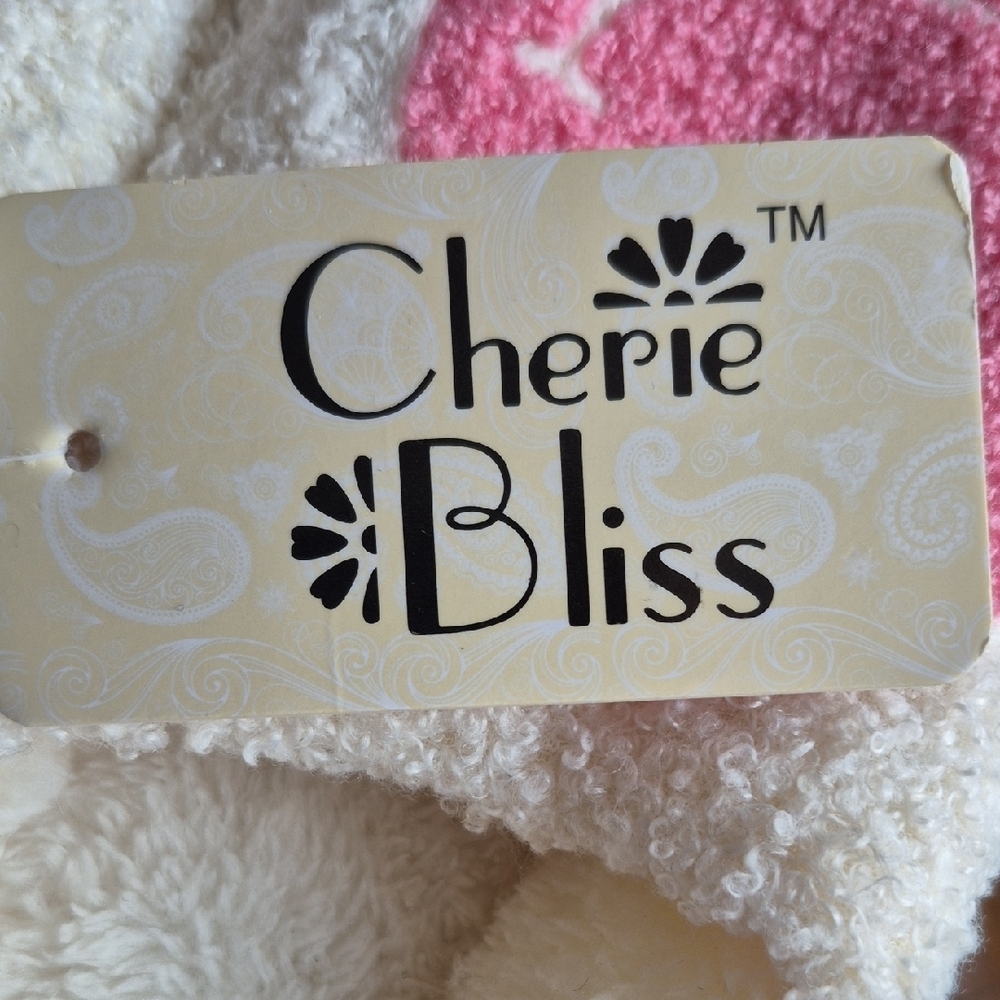 Cozy Smiley Face Slippers - Pink and Black (A19) - Picture 2 of 2